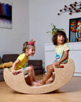 2in1-Montessori Wooden Seesaw-Table Chair Set-0