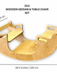 2in1-Montessori Wooden Seesaw-Table Chair Set-2