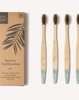 Adult Bamboo Toothbrush - 4 Pack - Medium Bristles