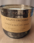 Premium 2-wick dimpled black candle, hand-poured luxury soy wax, elegant home decor, best-selling classic fragrance, cruelty-free eco-friendly by Ralph's Orchard at brixbailey.com