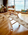 Montessori Climbing Set (3 Pieces)| Pikler Triangle, Climbing Arch & Ramp-6