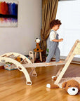 4 Pieces Climbing Set - Climbing Triangle, Arch Rocker, Pillow, and 2in1 Ramp-2