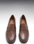 Boat Loafers, brown leather