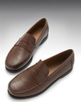 Boat Loafers, brown leather
