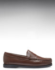 Boat Loafers, brown leather