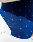 Spotted Orange Bamboo Socks (Comfort Cuff)