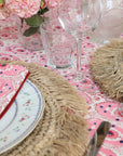 Pink Herald Tablecloth