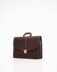 Leather Briefcase No. 99 - Dark Brown