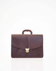 Leather Briefcase No. 99 - Dark Brown
