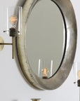 Fulham wall lamp, elegant cylindrical glass shade with antiqued bronze wall fitting, luxury clear and bronze finish, stylish vintage lighting by Ella James at brixbailey.com
