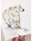 Polar Bear - Personalised Watercolour Fine Art Print