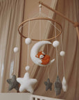 Handmade Sleepy fox baby mobile-6