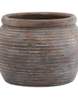 Elegant Siena Brown Rimmed Plant Pot | Stylish Home Decor