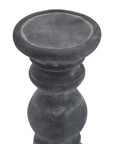 Elegant Amalfi Grey Column Candle Holder | Compact & Stylish