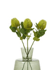 Green Faux Banksia Flower Stem
