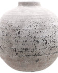 Handcrafted stone ceramic vase with crackled texture, neutral hue, and modern silhouette, 36cm tall. by sostter at brixbailey.com