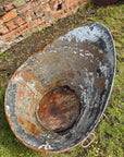 Vintage Galvanised Metal Bath Tub Garden Planter Vintage Rustic Display
