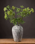 Artificial cow parsley stem with white blooms and green foliage, 100cm tall, realistic wildflower decor for floral arrangements by sostter at brixbailey.com
