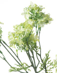 Realistic green plum blossom spray, 71cm tall, handcrafted faux floral for home decor by Sostter at brixbailey.com