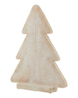 Large Whitewashed Decorative Wooden Tree
