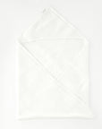 White Linen Hooded Waffle Towel for Kids