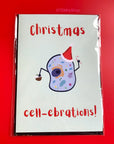 Christmas cell-ebrations microbiology science card