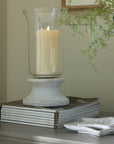 Rustic Stone Hurricane Lantern | Durable Outdoor Lighting