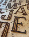 Rustic Art Deco Signs Rusty Metal Alphabet Letters – Home & Garden A-Z 0-9