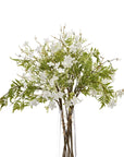Lifelike white artificial bellflower with green stems, perfect for farmhouse or minimalist home decor. by sostter at brixbailey.com