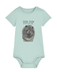 Adorable Blue Chow Chow Baby Bodysuit – Perfect for Little Dog Lovers