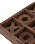 Wooden Noughts and Crosses Table Game Set