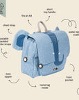 Kids' Water-Repellent Cotton Backpack, Adjustable Straps