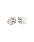 Monstera Palm Leaf Silver Stud Earrings