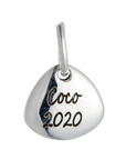 Pet Paw Print Personalised Silver Charm