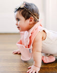 Pink Blush Ruffle Angel Bib