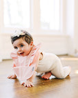 Pink Blush Ruffle Angel Bib