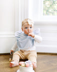Sky Ruffle Angel Bib