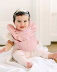 Peony Ruffle Angel Bib