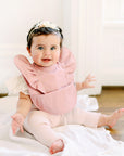 Ruffle Angel Bib - Best Seller 3 Pack Bundle Peach Blush, Peony & Sage