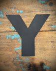 12" and 5" Black Fat Font Metal Letters.