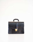 Classic Leather Briefcase Black Finish