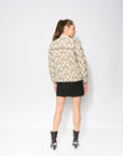 Luxury quilted ikat jacket, premium 100% cotton, stylish contrast piping, modern patch pockets, versatile wardrobe essential by GILD at brixbailey.com