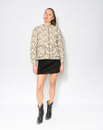 Luxury quilted ikat jacket, premium 100% cotton, soft and cozy, stylish contrast piping, modern versatile design by GILD at brixbailey.com