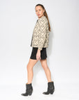 Luxury quilted ikat jacket, premium 100% cotton, stylish contrast piping, versatile modern design, best-selling wardrobe essential by GILD at brixbailey.com