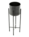 Elegant Silver Planters Set with Stands | Pair of 2