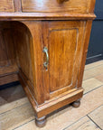 Antique Pine Pedestal Desk Dressing Table with Cupboards & Drawers
