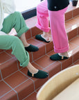TOKU Budapest Slippers with Lambswool - Dark Green