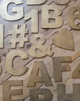 Gold Fat Font Metal Alphabet Letters – 5” or 12” Decorative Lettering A–Z