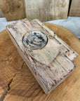 Rustic Church Candle Holder / Indian Pillar Base Holder / Farmhouse Decor Pink