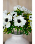 White Anemone Artificial Flower Spray